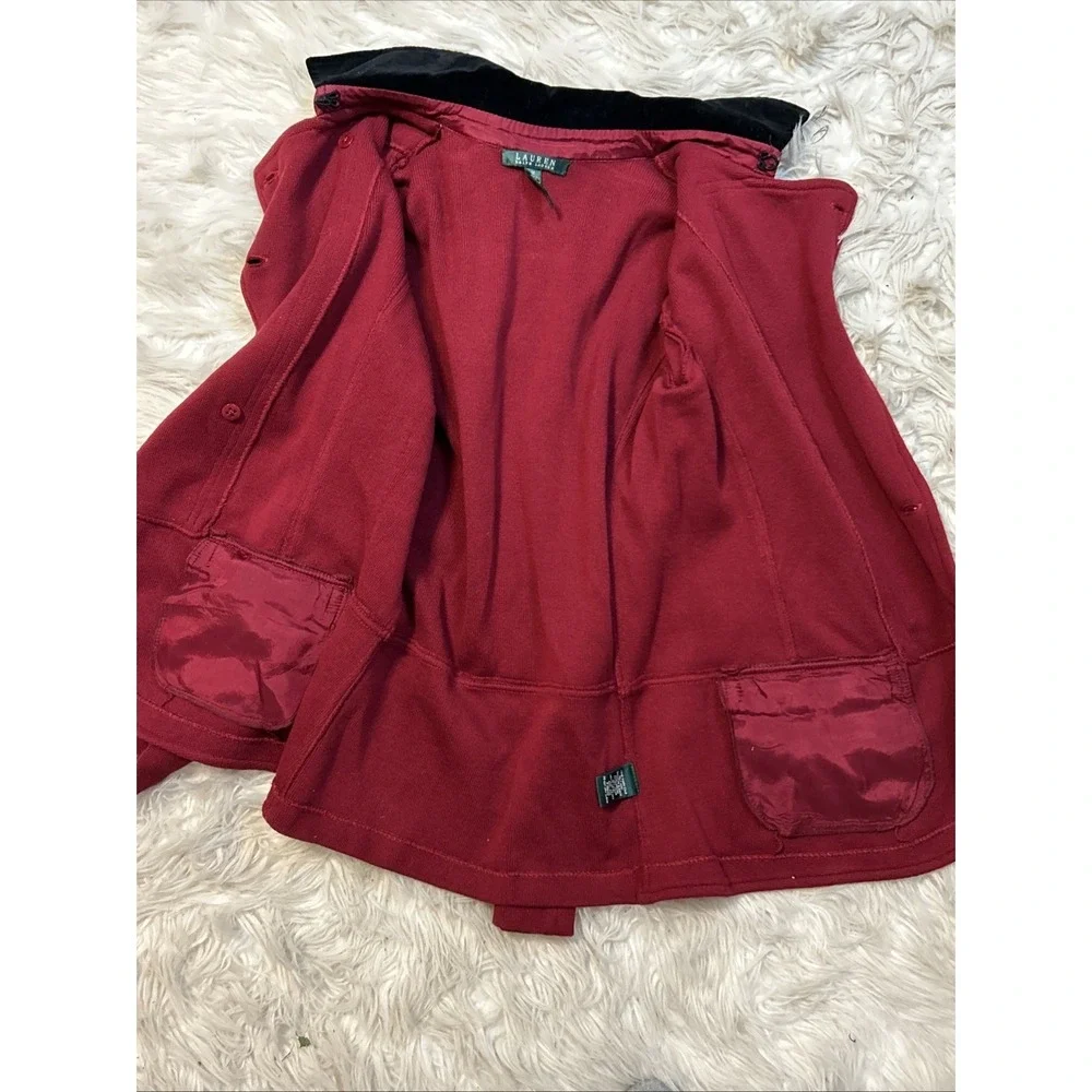 Ralph Lauren‎ Drumeline Showman Blazer Red Gold Button Old Money Quiet Luxury